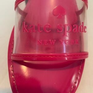 Kate Spade Peyton clear  Fuchsia Slide Sandals